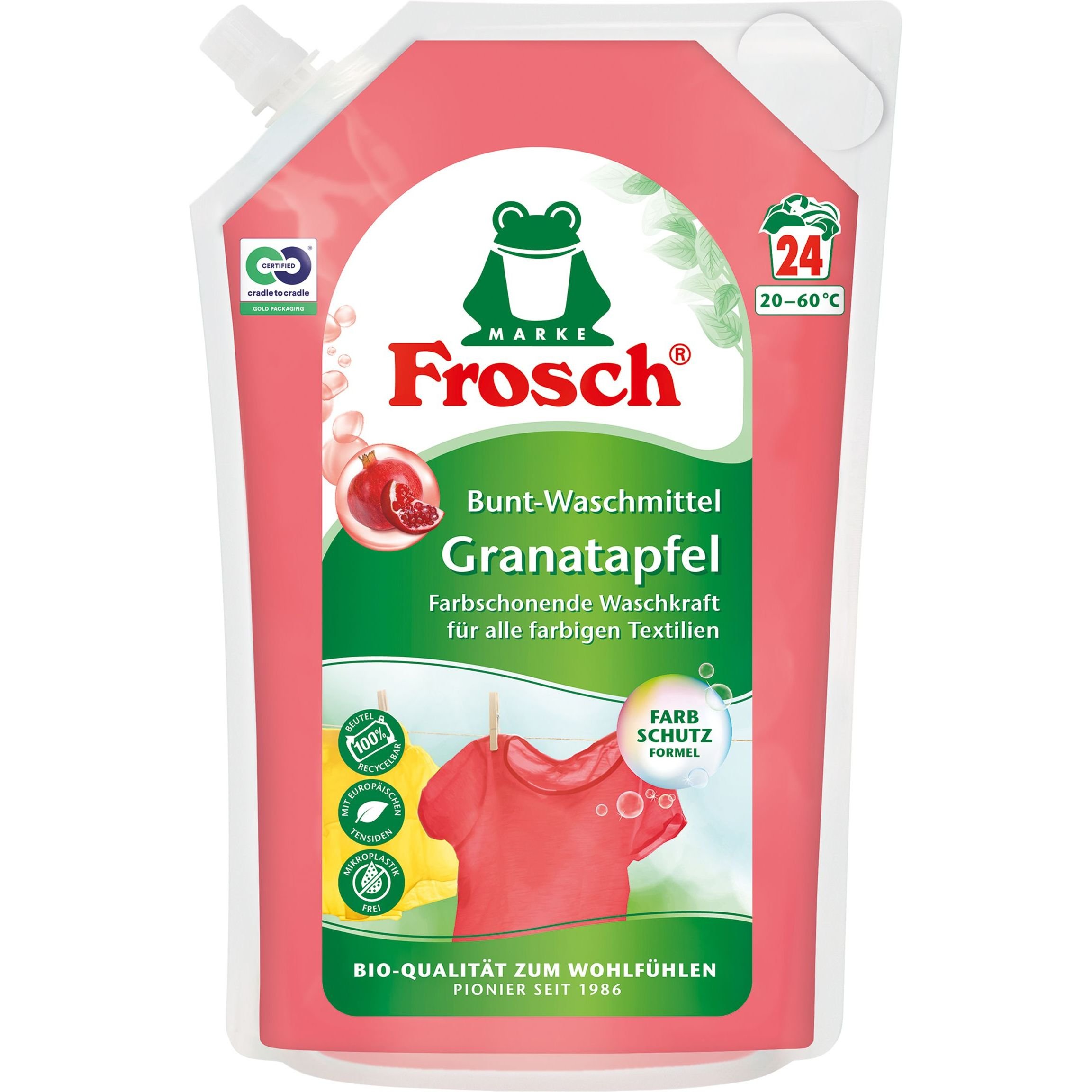 Жидкое средство для стирки Frosch Гранат 1.8 л - фото 1