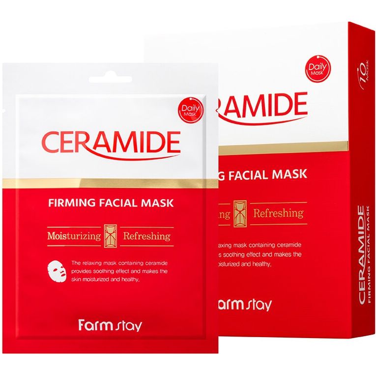 Набор масок для лица FarmStay Ceramide Firming Facial Mask 10 шт. - фото 1