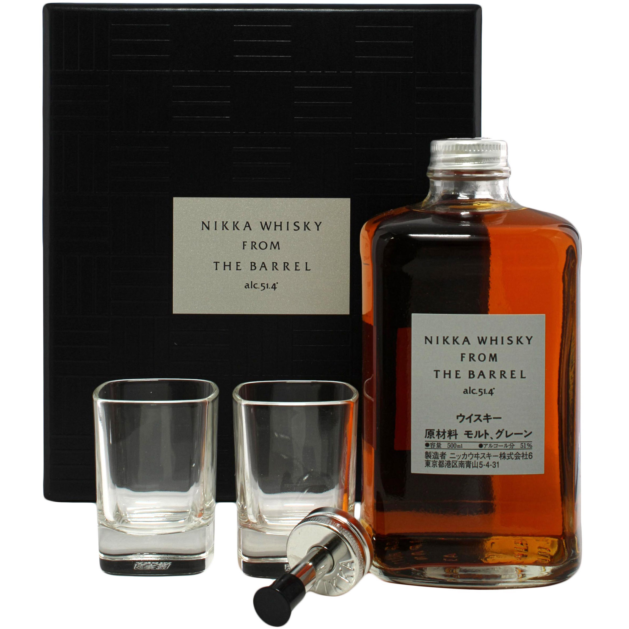 Виски Nikka From The Barrel Japanese Blended Whisky 51.4% 0.5 л + 2 бокала + пурер - фото 1