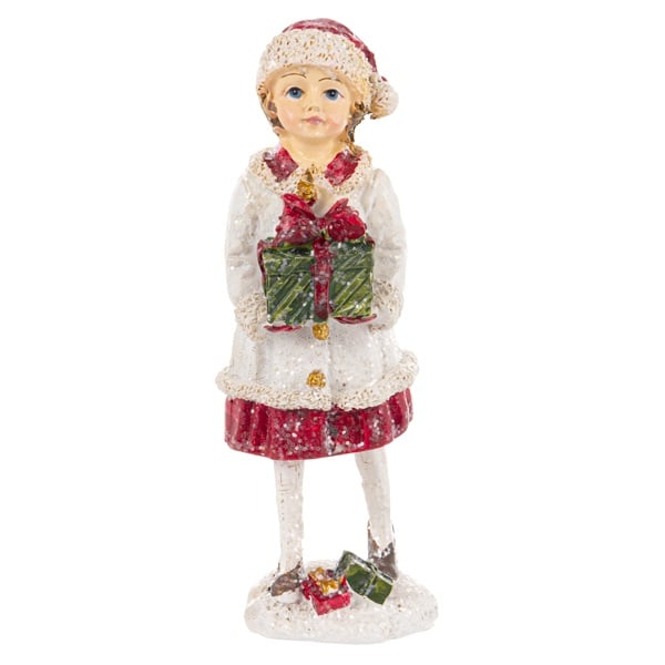 Фигурка декоративная Lefard Девочка с подарком, 12 см (192-204) - фото 1