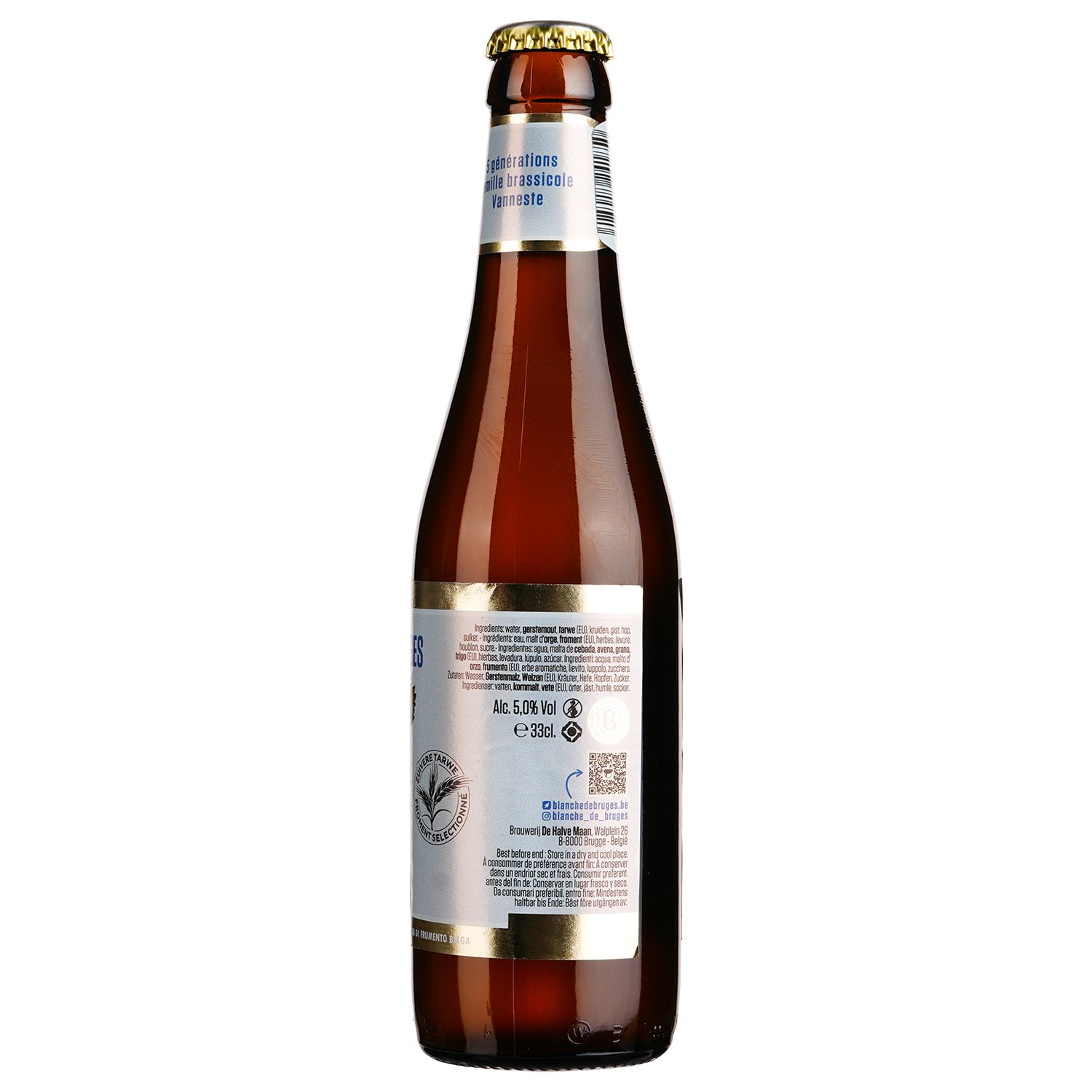 Пиво Blanche de Bruges Brugs Tarwebier, світле, 5%, 0,33 л - фото 2