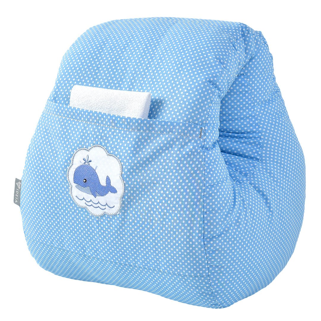 Подушка для годування Papaella Mini Горошок, 28х30 см, блакитний (8-31999) - фото 6