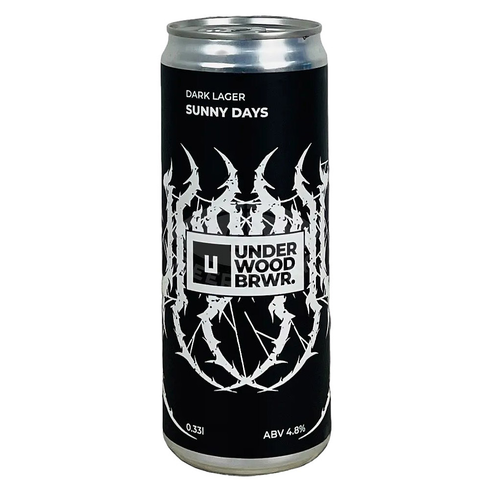 Пиво Underwood Brewery Sunny Days темное нефильтрованное 4.8% 0.33 л ж/б - фото 1