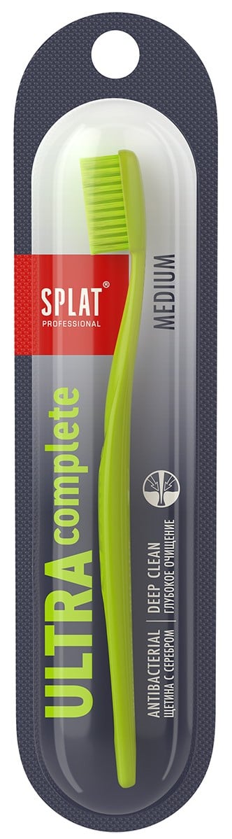 Зубная щетка Splat Professional Ultra Complete, средняя, зеленый - фото 1