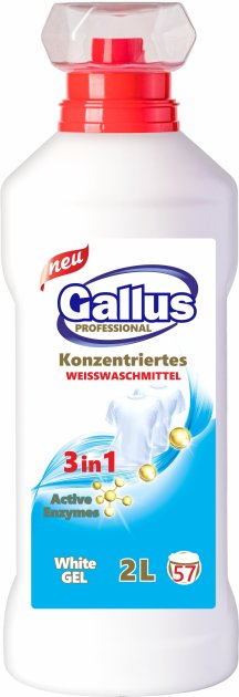 Гель для прання 3 в 1 Gallus Weiss, 2 л - фото 1