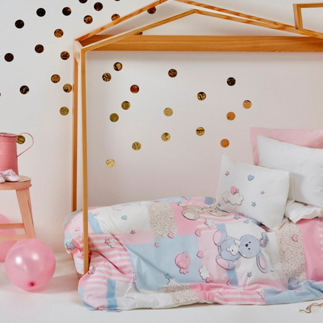 Дитячий плед в ліжко Karaca Home Honey Bunny pembe, 120х100 см, рожевий (2000008481953) - фото 1