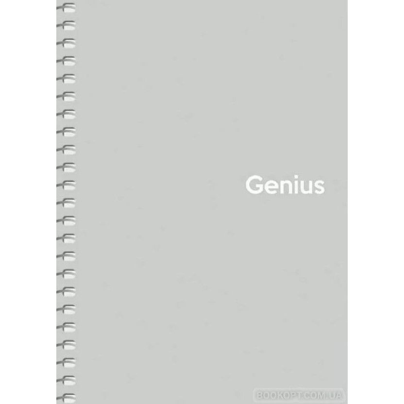 Блокнот для записей Genius, А6, в клеточку, спираль, 80 л., серый (A6-080-6805K) - фото 1