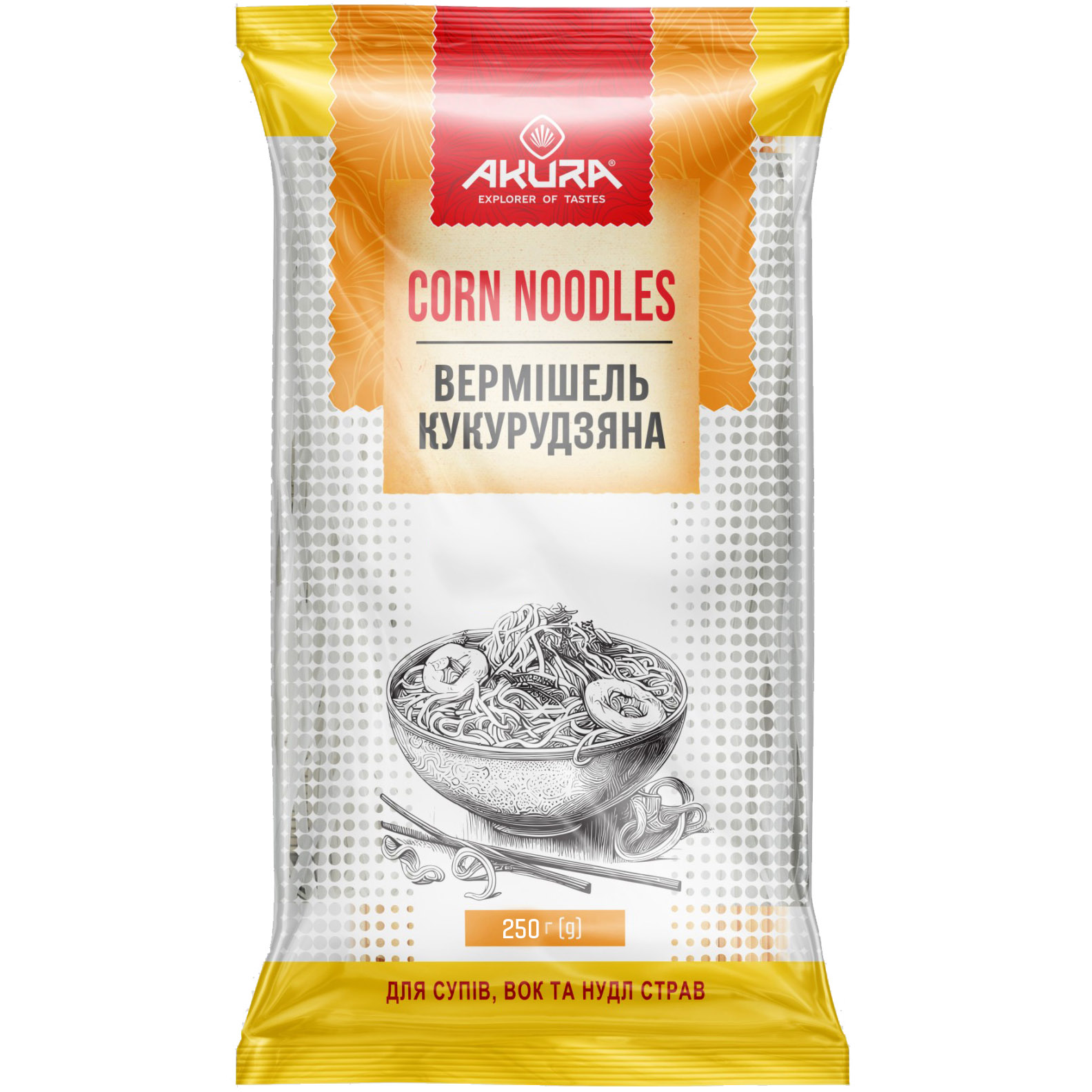 Вермішель Akura Corn Noodles кукурудзяна 250 г - фото 1