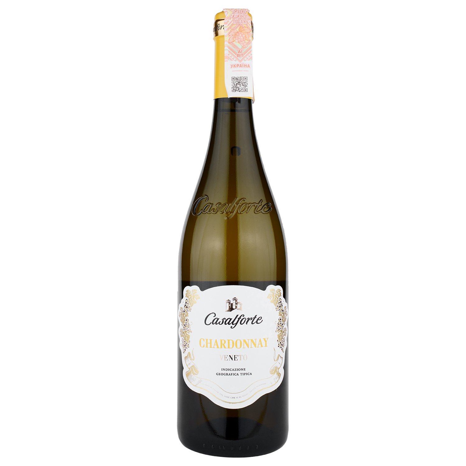 Вино Casalforte Chardonnay Veneto IGT, белое, сухое, 0,75 л - фото 1