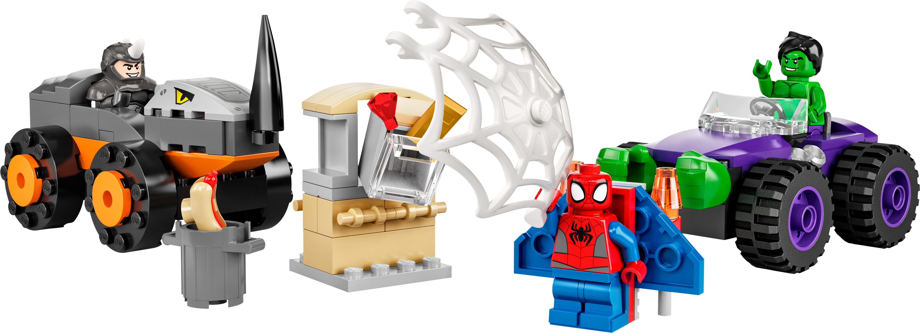Конструктор LEGO Spidey Сутичка Халка та Носорога на вантажівках, 110 деталей (10782) - фото 2