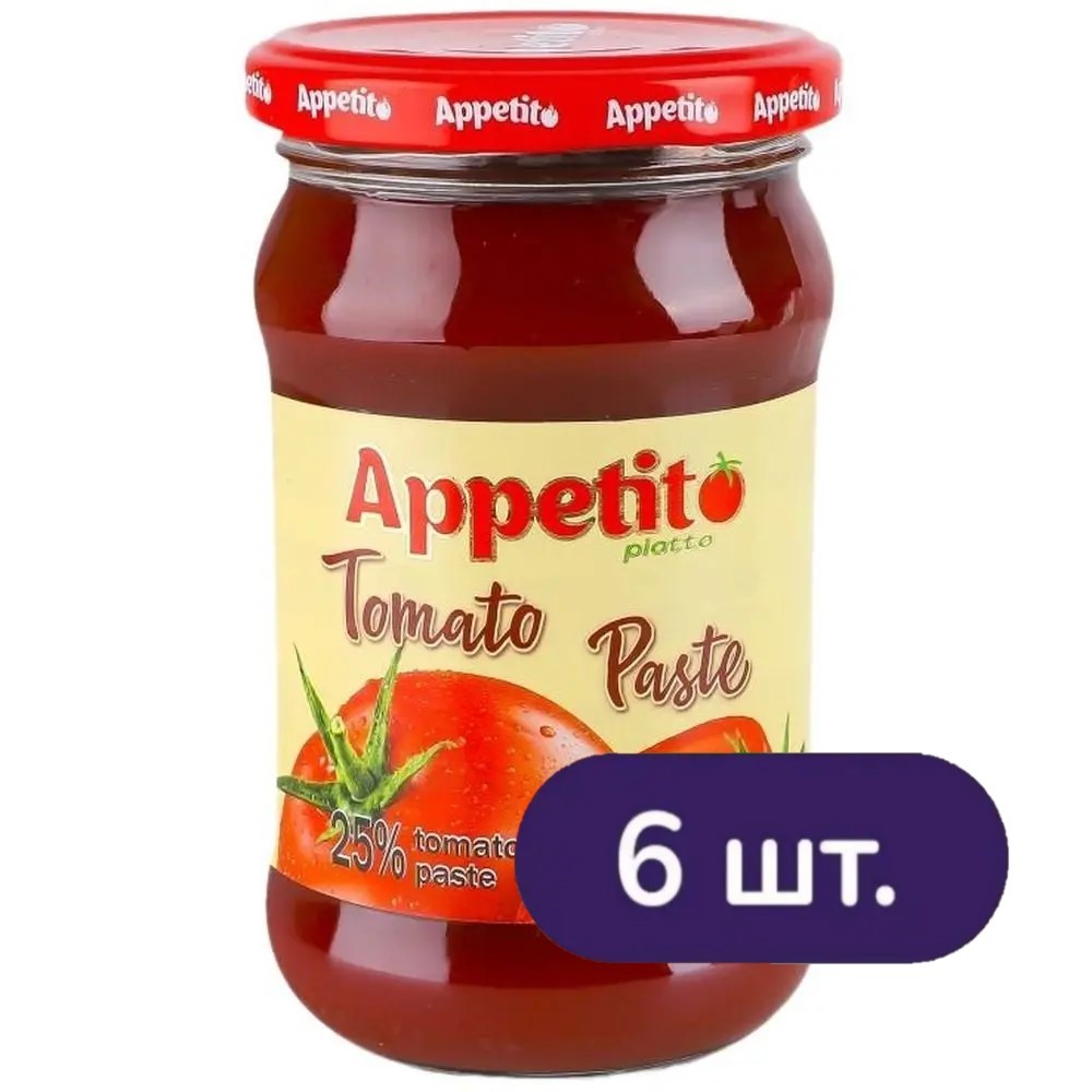Паста томатная Appetito Piatto 1.8 кг (6 шт. х 300 г) - фото 1