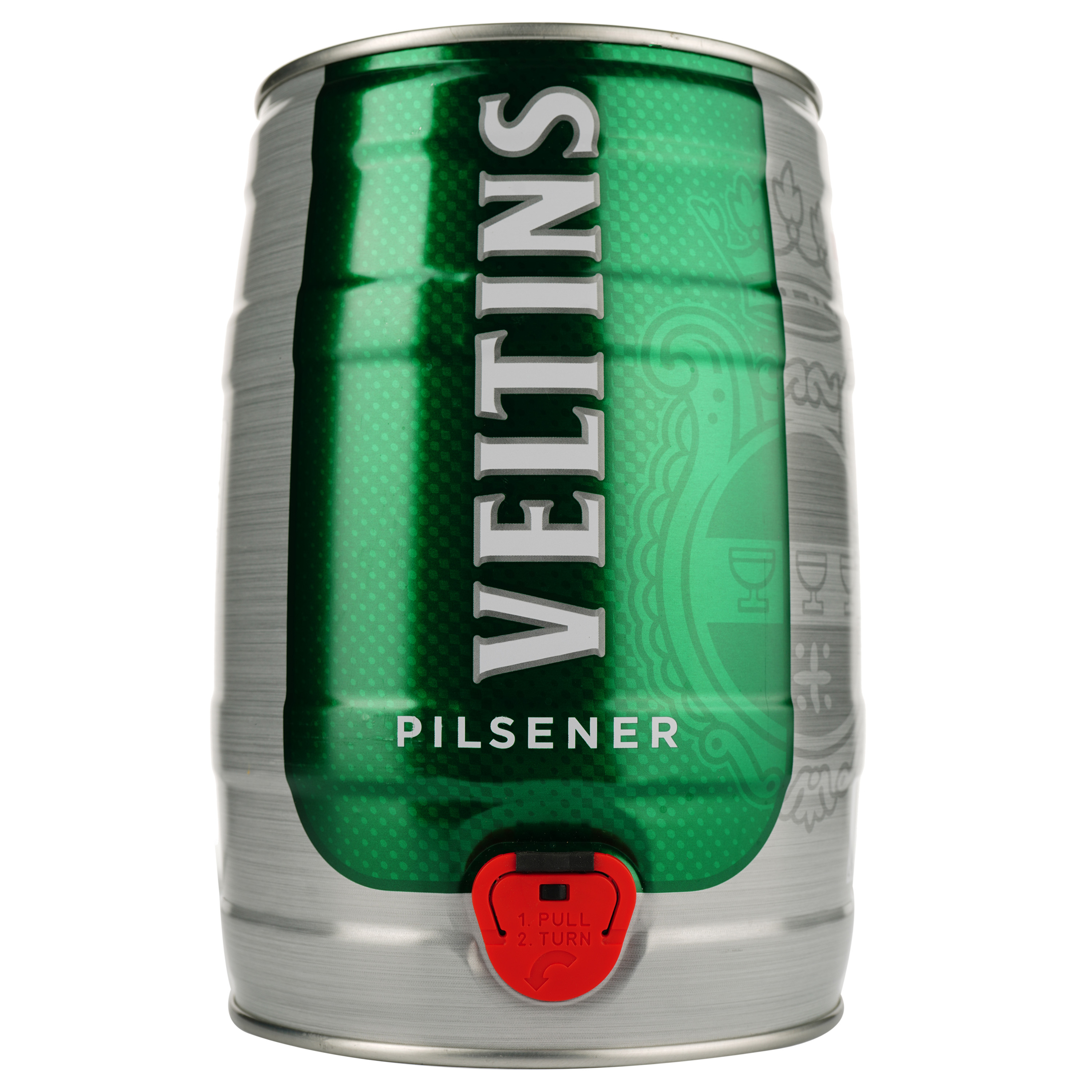 Пиво Veltins Pilsener светлое, 4,8%, 5 л (588021) - фото 1