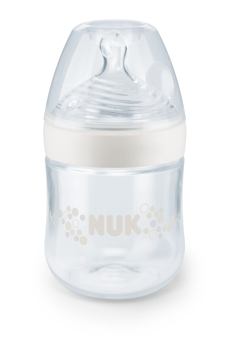 Бутылочка Nuk Nature Sense, с широким горлышком, с силиконовой соской, 0-6 мес., 150 мл, белый (3952537) - фото 1