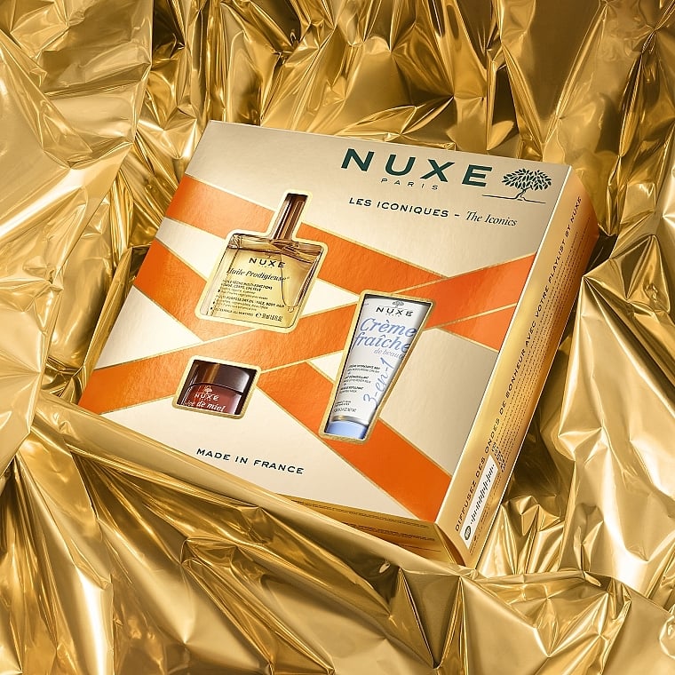 Набор Nuxe Les Iconiques: сухое масло Huile Prodigieuse 50 мл + бальзам для губ Reve de Miel 15 мл + крем для лица Creme Fraiche 3-в-1, 30 мл - фото 6