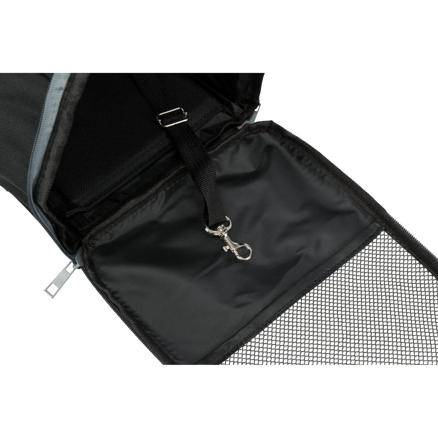 Рюкзак-переноска для собак Trixie Connor, нейлон, до 8 кг, 42х29х21 см, чорний з сірим - фото 4