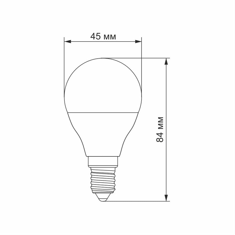 LED лампа Titanum G45 6W E14 3000K (TLG4506143) - фото 3