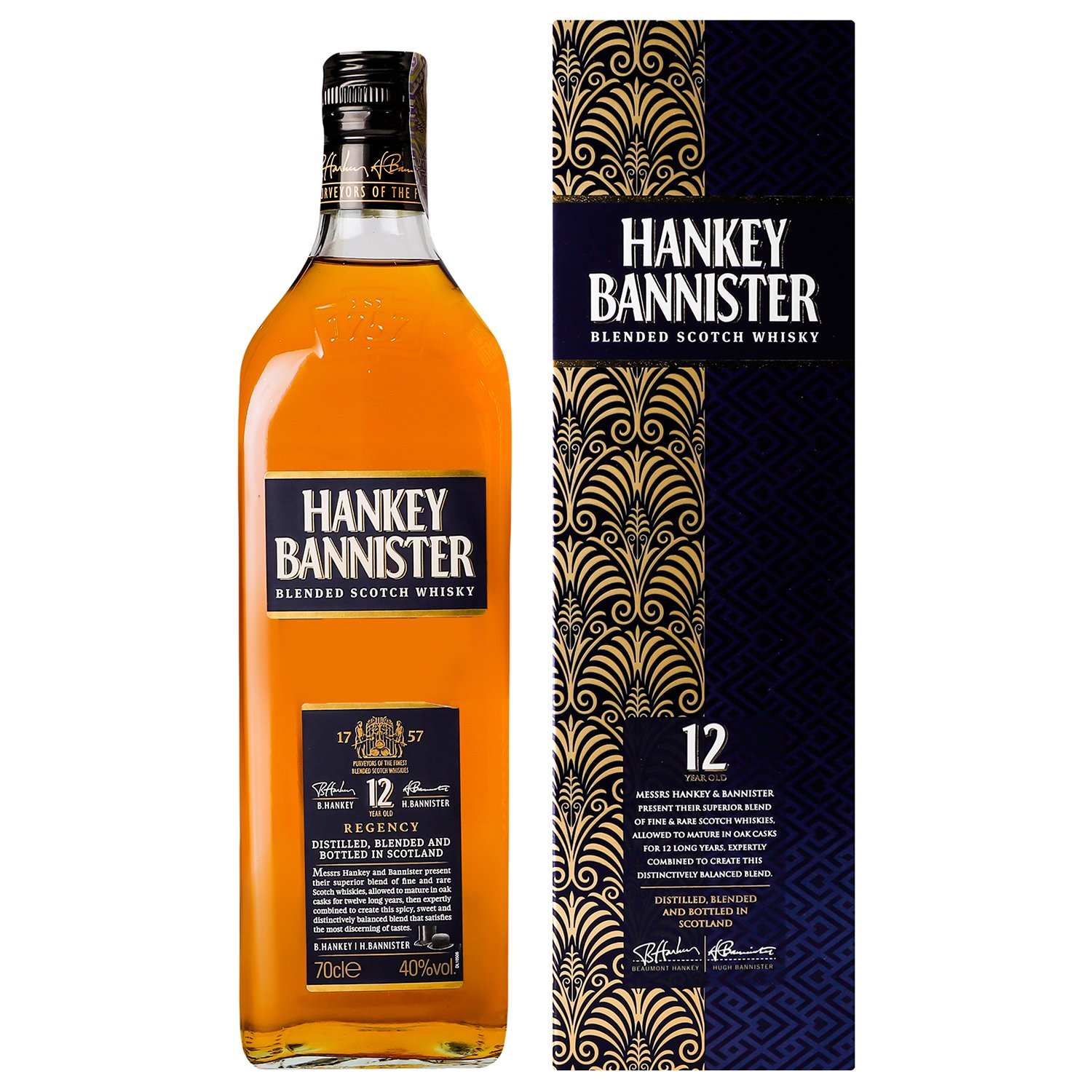 Віскі Hankey Bannister Regency 12 yo, у коробці, 40%, 0,7 л - фото 1