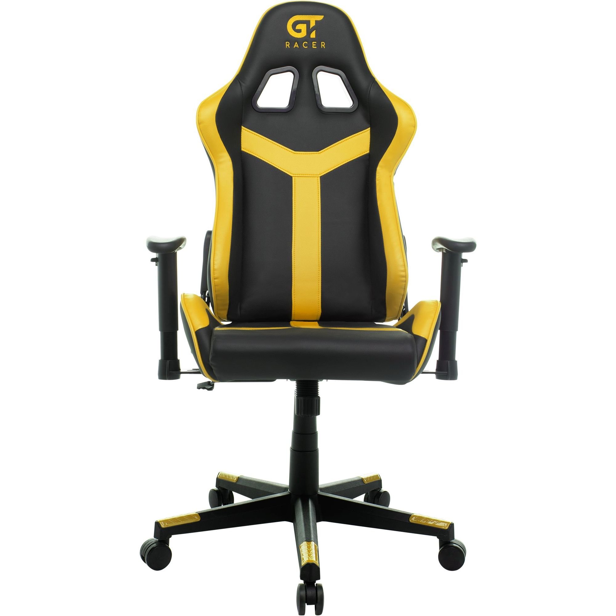 Геймерское кресло GT Racer черное с желтым (X-2527 Black/Yellow) - фото 1