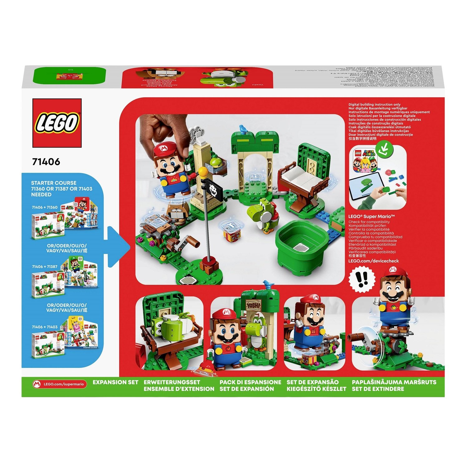 Конструктор LEGO Super Mario Набір розширення, Подарунковий будинок Йоші, 246 деталей (71406) - фото 2