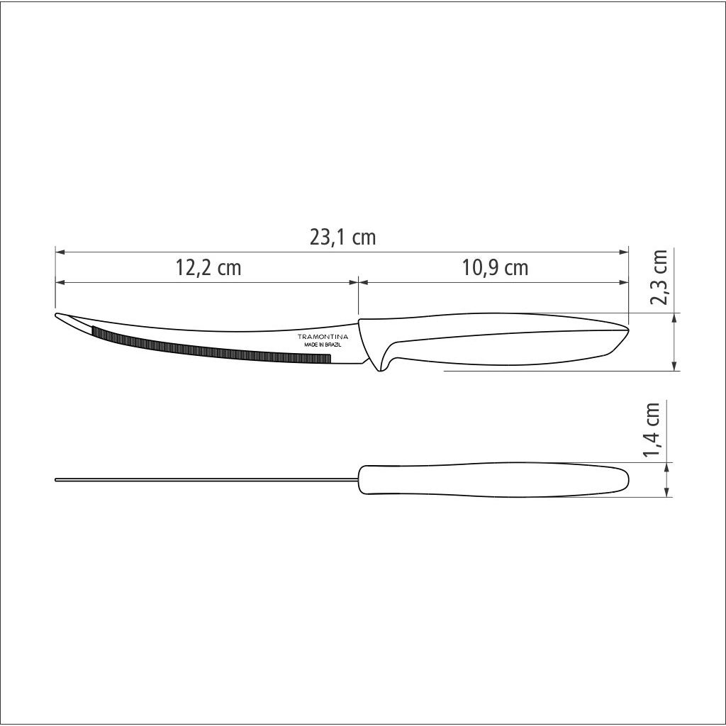 Ніж для томатів Tramontina Plenus light grey 127 мм (23428/135) - фото 4