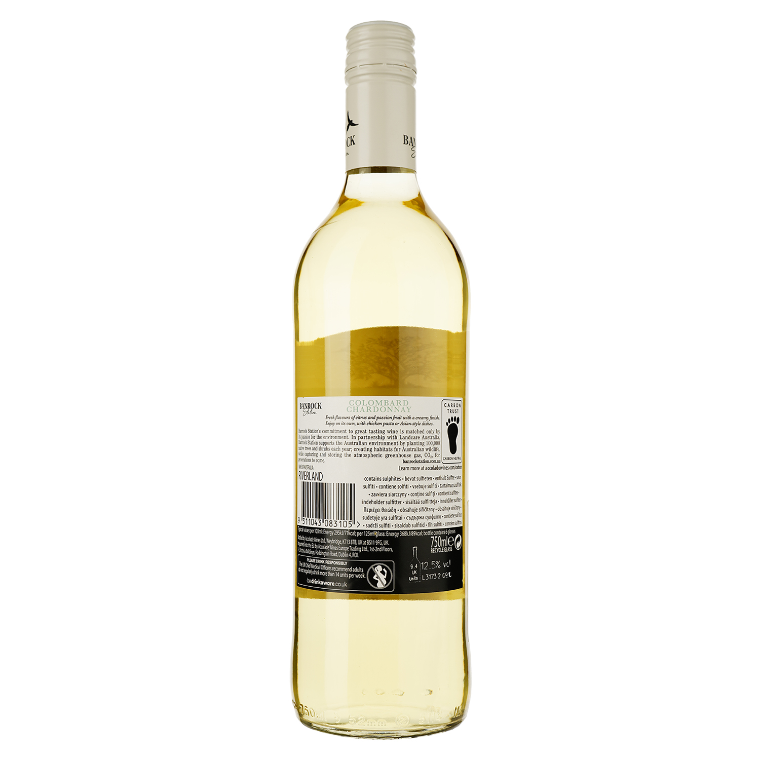 Вино Banrock Station Сolombard Chardonnay, белое, сухое, 12%, 0,75 л - фото 2