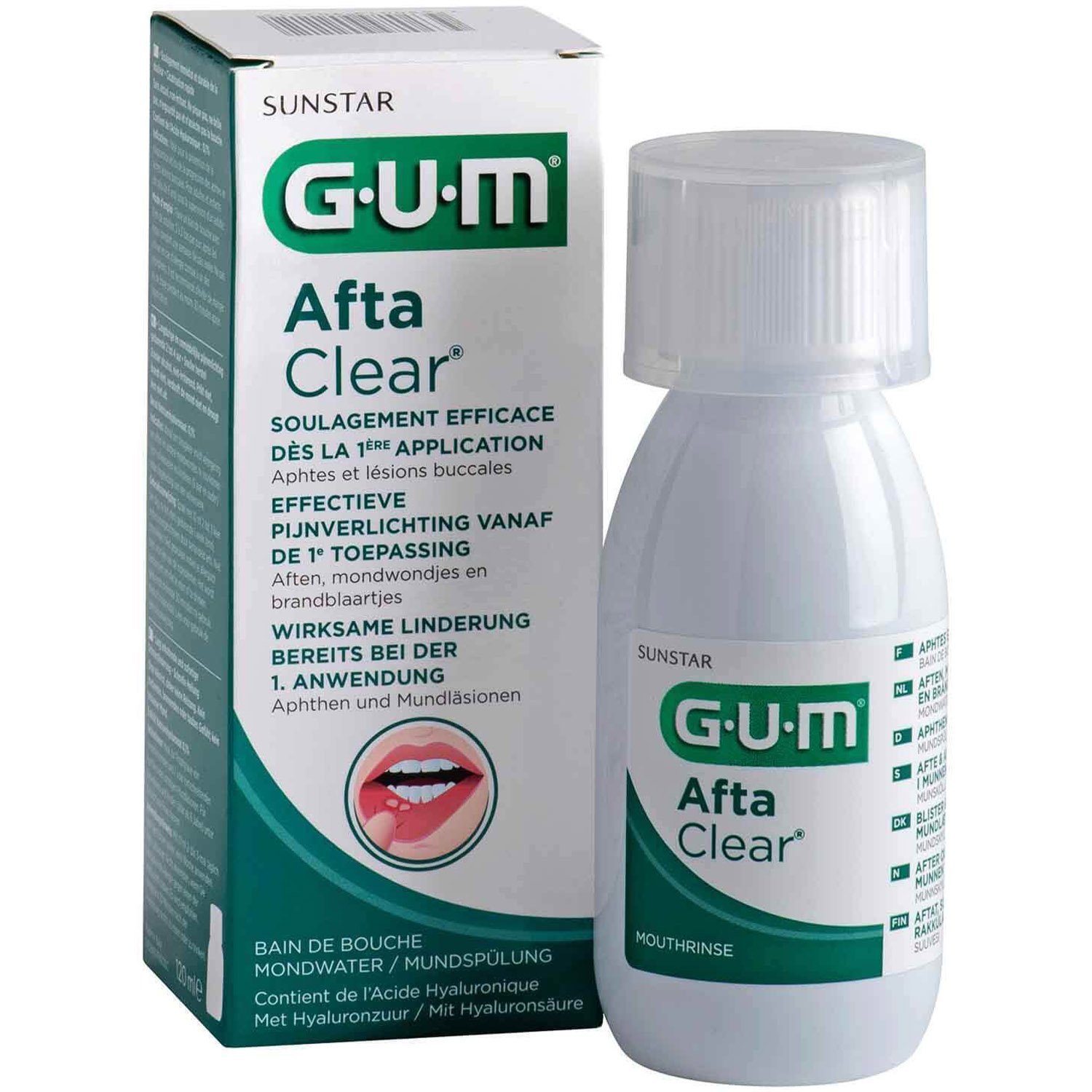 Ополаскиватель GUM Afta Clear для полости рта 120 мл - фото 1