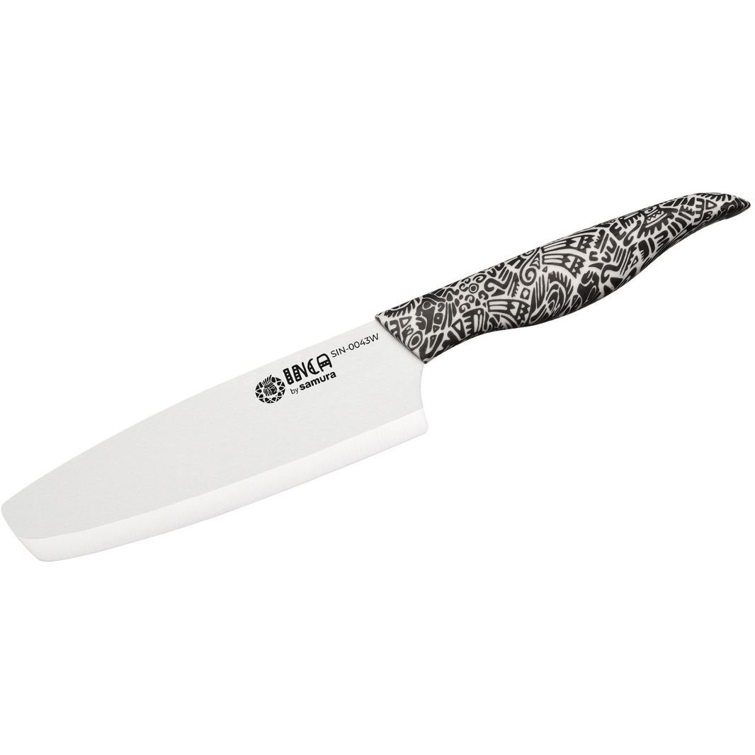 Нож кухонный Samura керамический Inca накири 165 мм Бело-серый 000266752 - фото 1