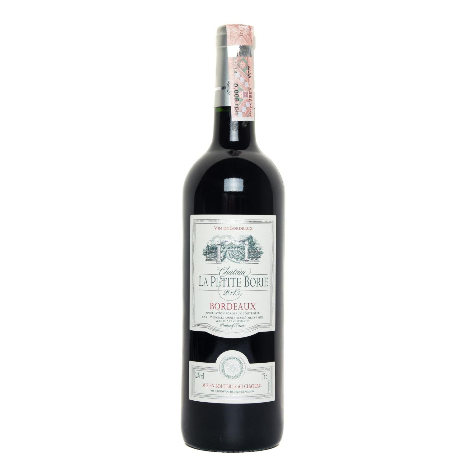 Вино Chateau La Petite Borie Bordeaux, красное, сухое, 12%, 0,75 л (431751) - фото 1