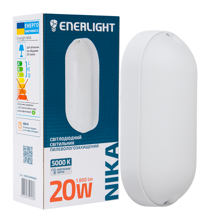 Світильник світлодіодний Enerlight NIKA 20W 5000К IP65 (NIKA20SMD80N) - фото 2