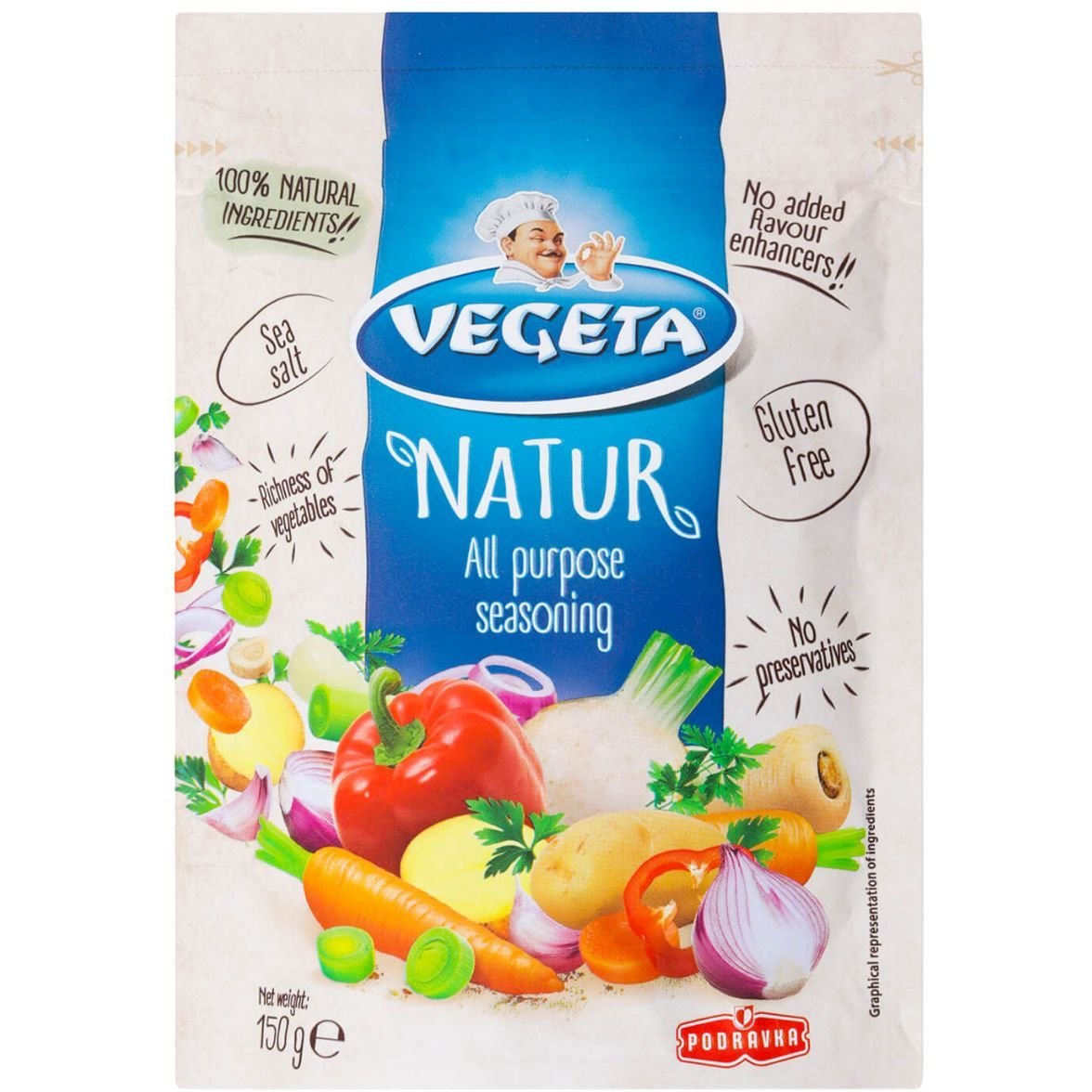 Приправа Vegeta Natur с овощами 150 г (516320) - фото 1