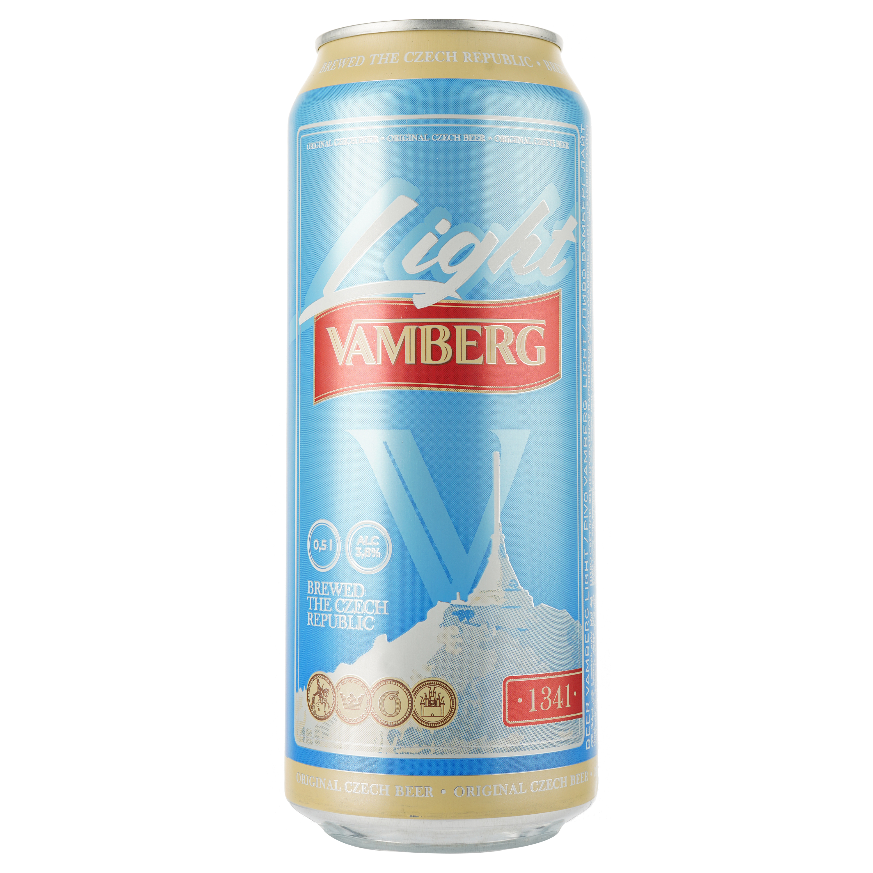 Пиво Vamberg Light светлое, 3.8%, ж/б, 0.5 л - фото 1