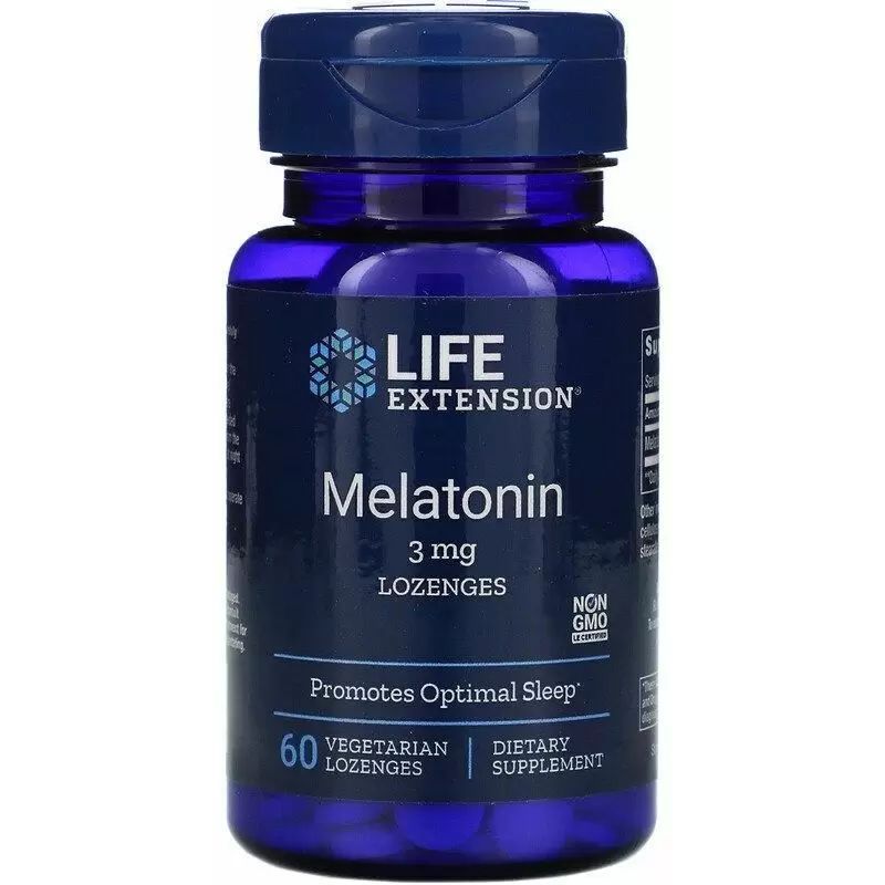 Мелатонін Life Extension Melatonin 3 мг 60 льодяників - фото 1