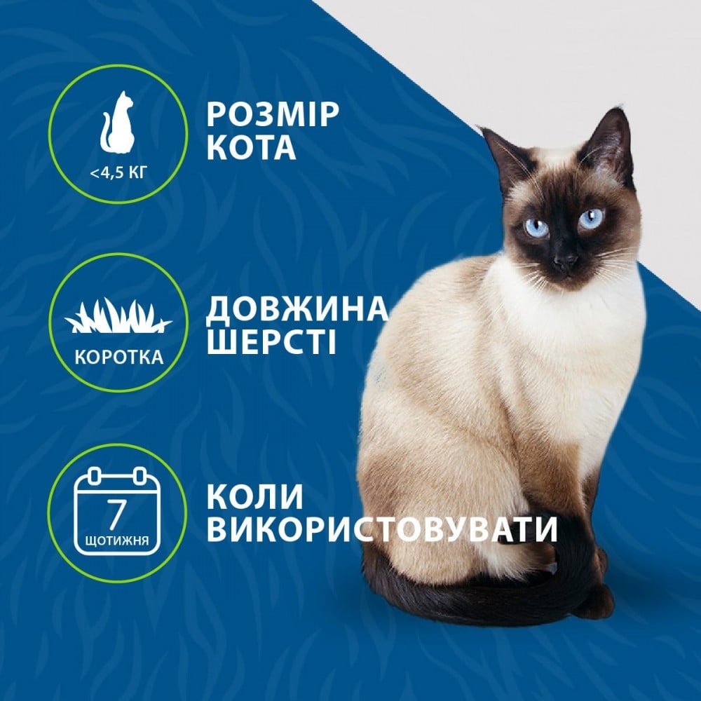 Фурминатор для кошек FURminator с короткой шерстью размер S бирюзовый - фото 5