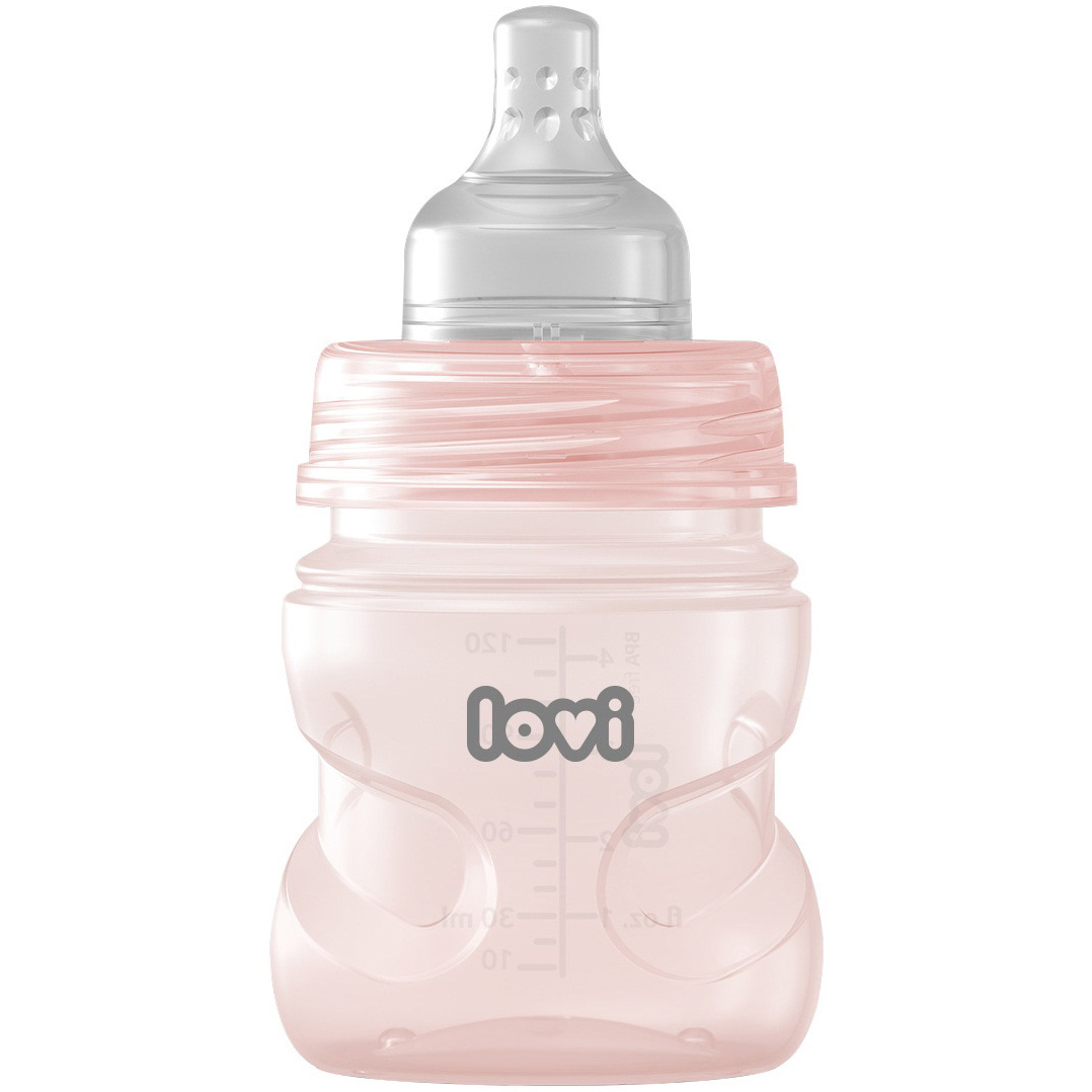 Пляшечка для годування Lovi Trends 120 мл рожева (21/565_pin) - фото 1