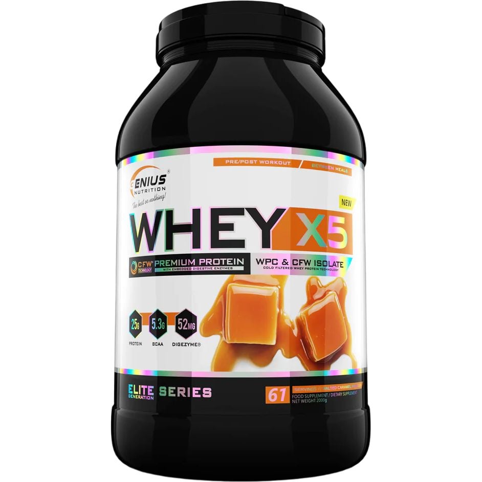 Протеин Genius Nutrition Whey-X5 Salted Caramel 2 кг - фото 1