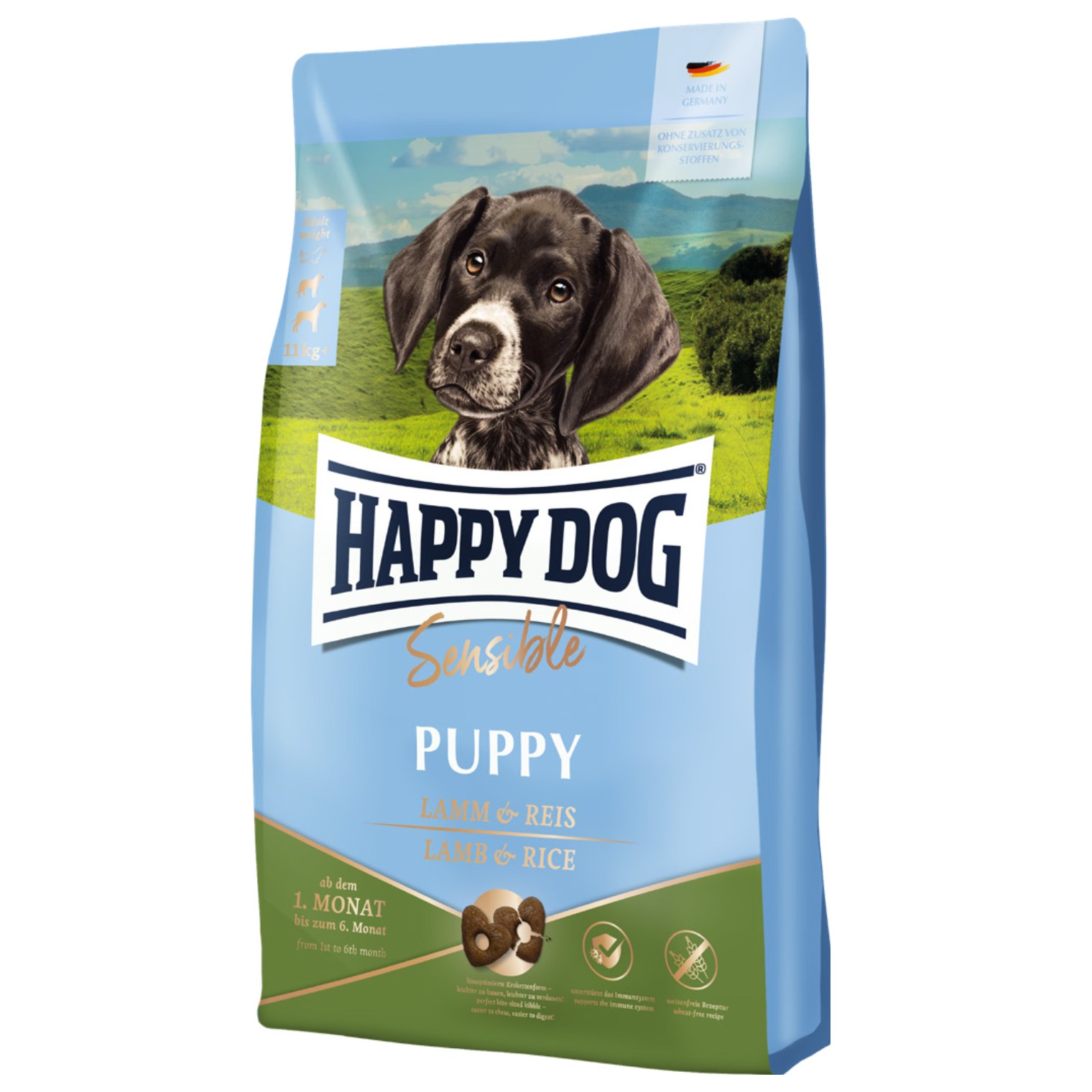 Сухой корм для щенков Happy Dog Sensible Puppy Lamm&Rice, с ягненком и рисом, 18 кг (61008) - фото 1