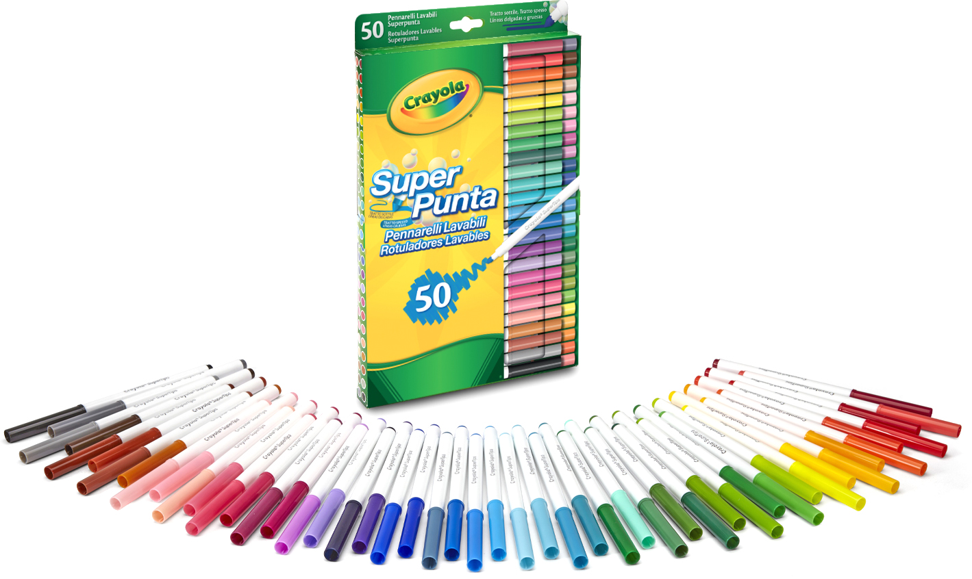 Набор фломастеров Crayola Supertips Washable 50 шт. (7555) - фото 3