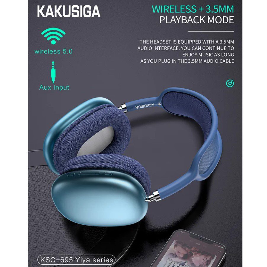 Бездротові навушники iKAKU KSC-695 YIYA Blue - фото 3