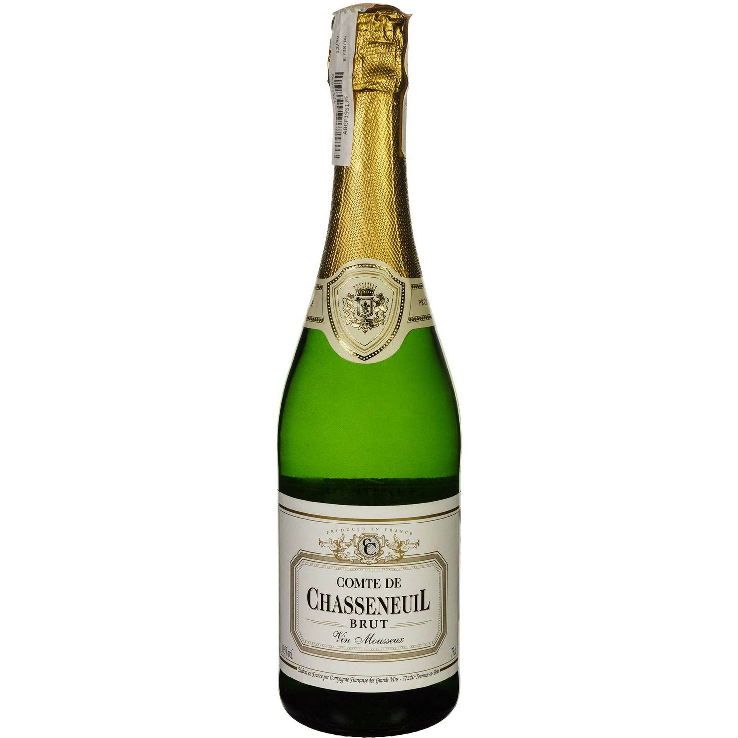 Вино ігристе Comte de Chasseneuil Brut, біле, брют, 0,75 л - фото 1