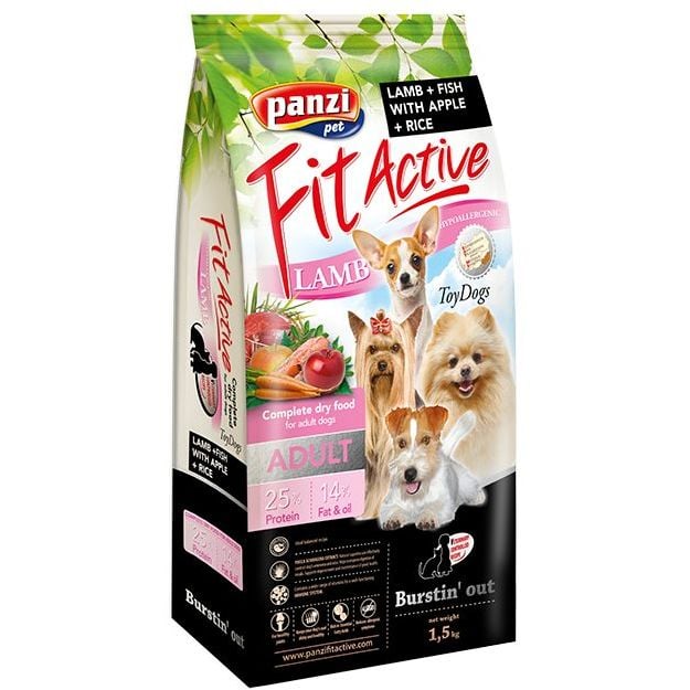 Сухий корм для собак дрібних порід FitActive Adult, 1,5 кг - фото 1