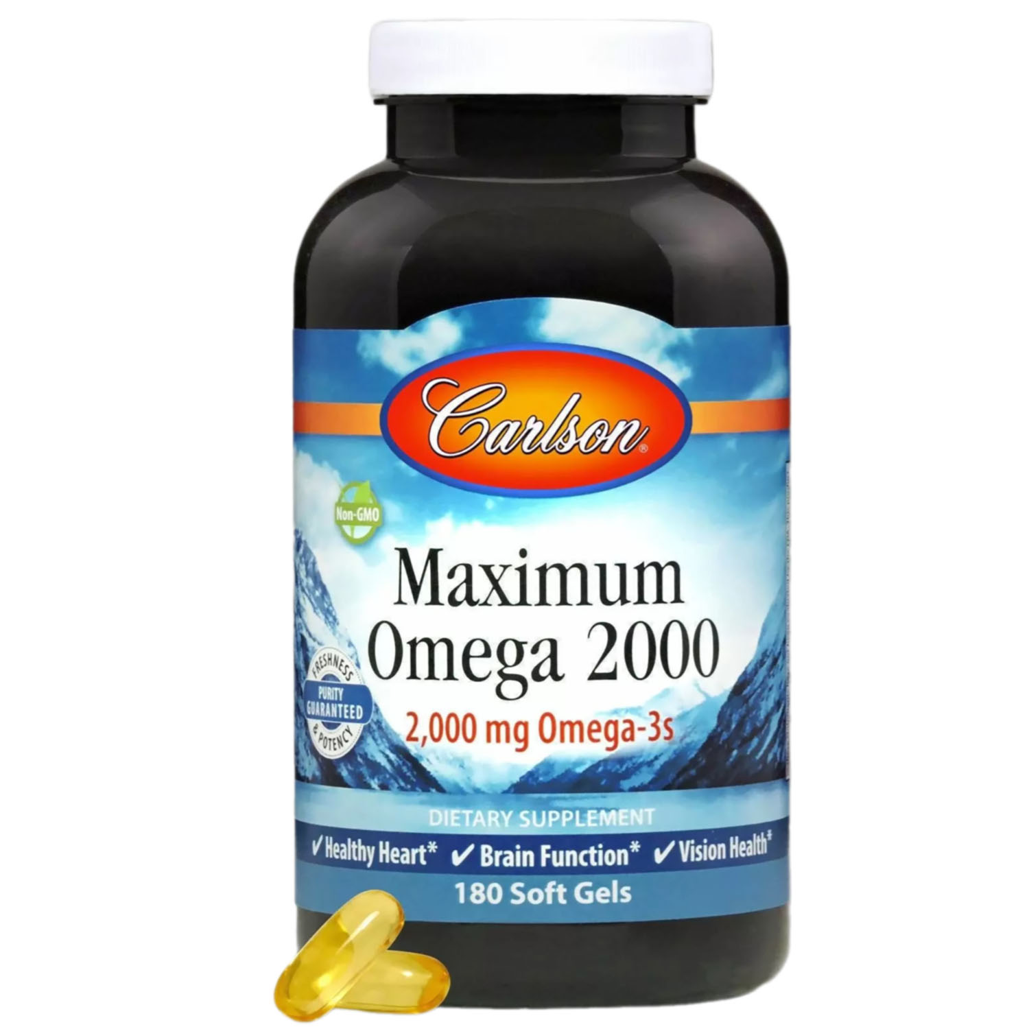 Максимальная Омега Carlson Maximum Omega 2000 мг 180 капсул - фото 1