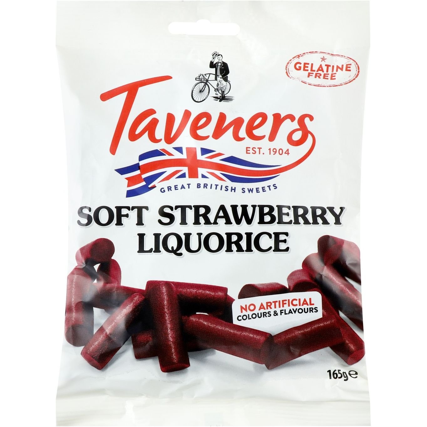 Цукерки Taveners Red Sel лакриця з полуничним смаком 165 г (925322) - фото 1