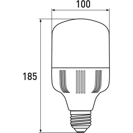 Светодиодная лампа Euroelectric LED Сверхмощная Plastic 30W E27, 4000K (40) (LED-HP-30274(P)) - фото 2