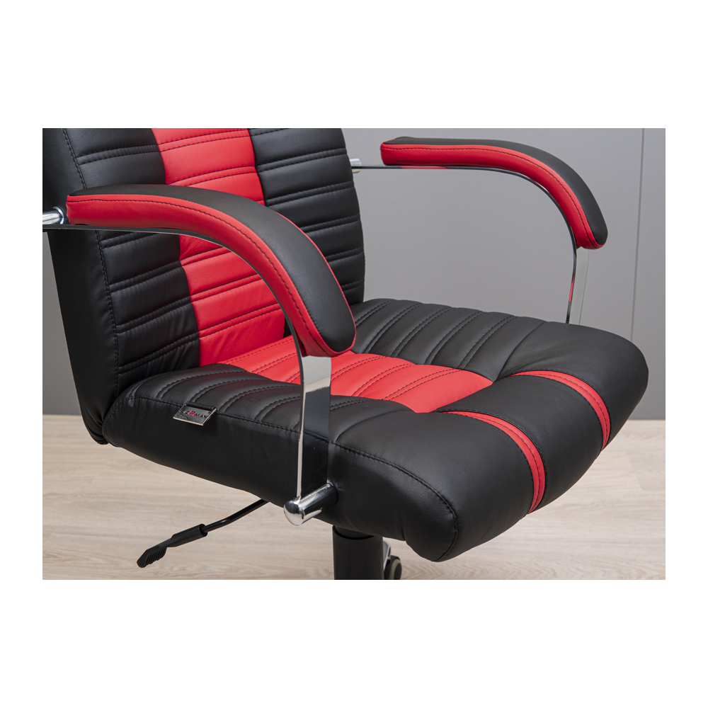 Кресло офисное Richman Атлант Хром M-2 Anyfix Флай черный + красный (RCM-1003) - фото 5