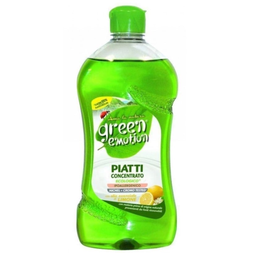 Гіпоалергенний засіб для миття посуду Green Emotion Concentrato Piatti Limone 500 мл - фото 1