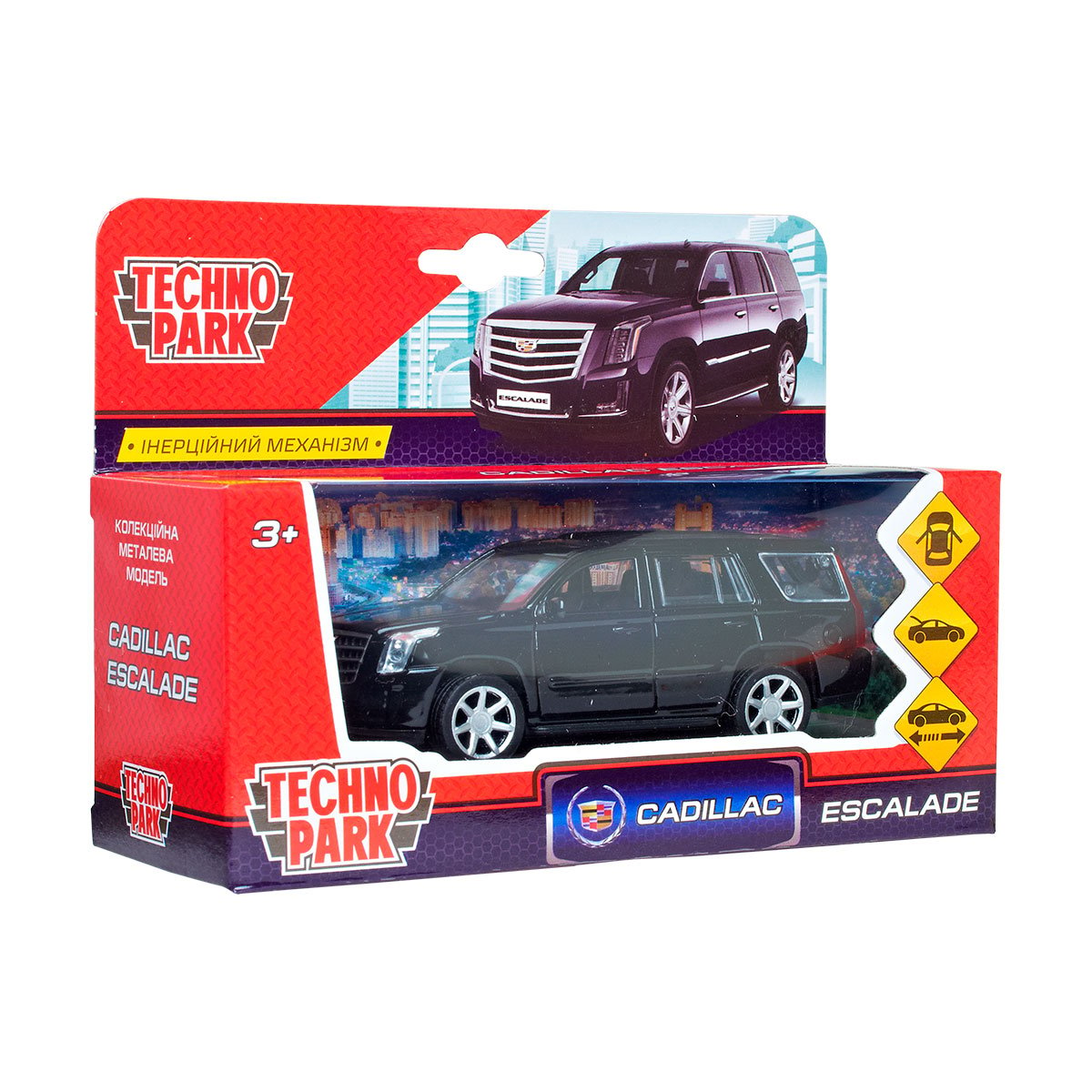 Автомодель Technopark Cadillac Escalade, 1:32, чорний (ESCALADE-BK) - фото 4