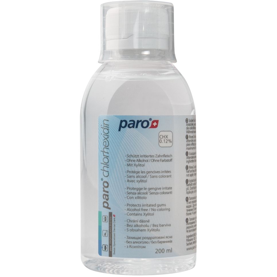 Ополіскувач для порожнини рота Paro Swiss с хлоргексидином 0.12% 200 мл - фото 1