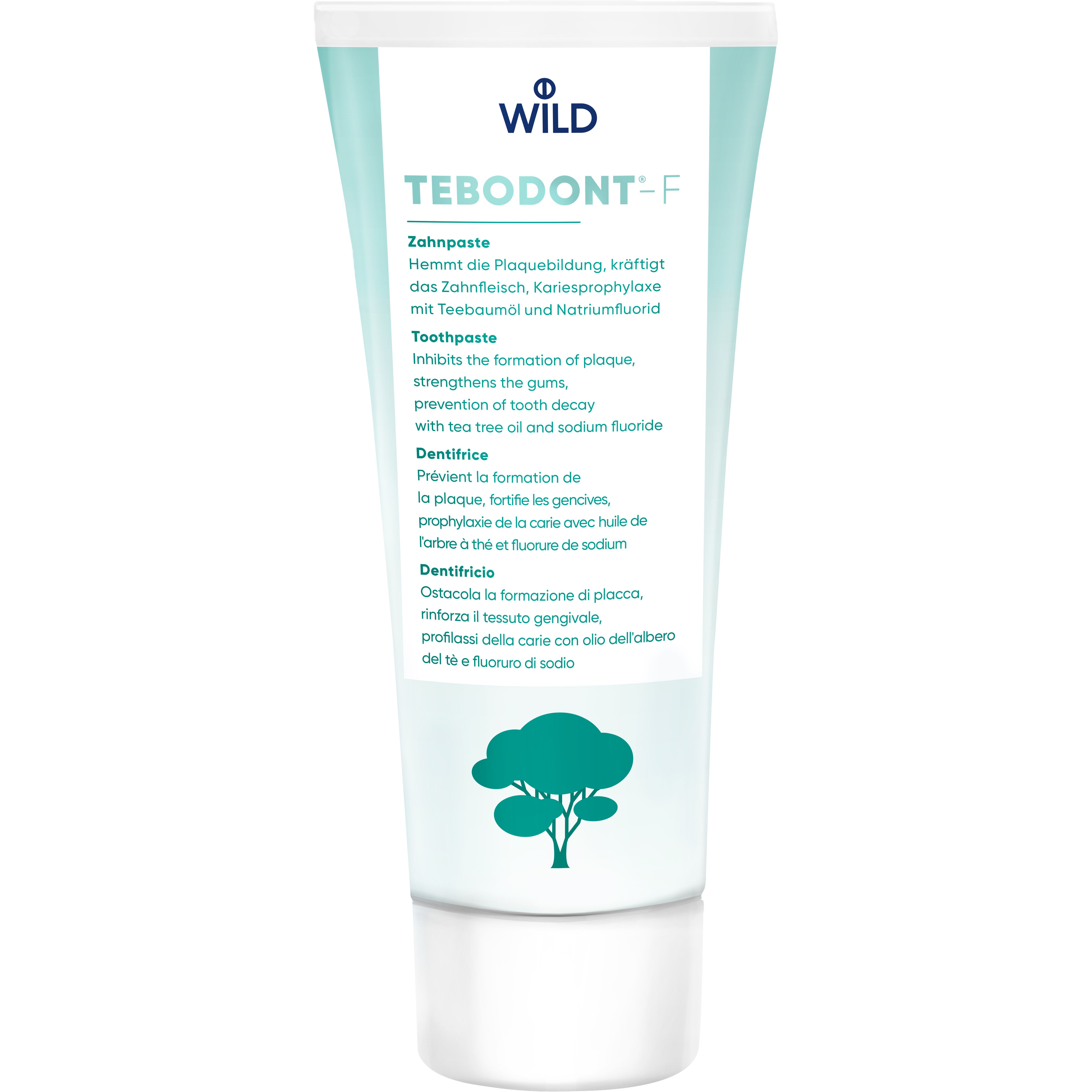 Зубная паста Dr. Wild Tebodont-F с маслом чайного дерева и фторидом 75 мл - фото 1
