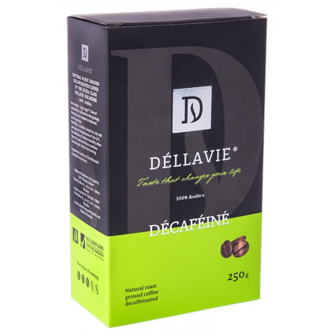 Кофе натуральный молотый Dellavie Decafeine без кофеина, жаренный, 250 г (916699) - фото 1