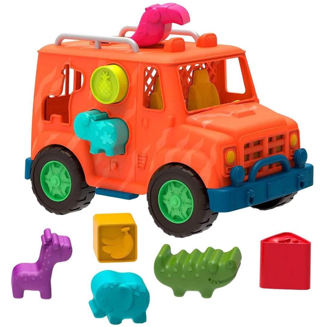 Ігровий набір-сортер Battat Вантажівка Сафарі, помаранчевий (VE1029Z) - фото 1